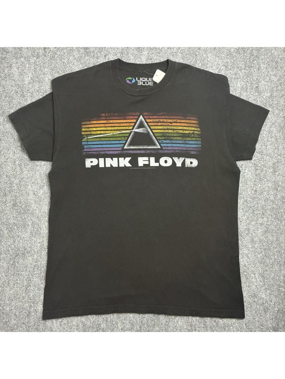 Pink Floyd Liquid Blue Dark Side Of The Moon Black Album Graphic T Shirt